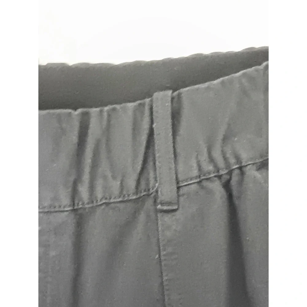 AnyBody‎ Pants Women's Size L All-Stretch Twill Wide Leg Cropped Black Pre-owned